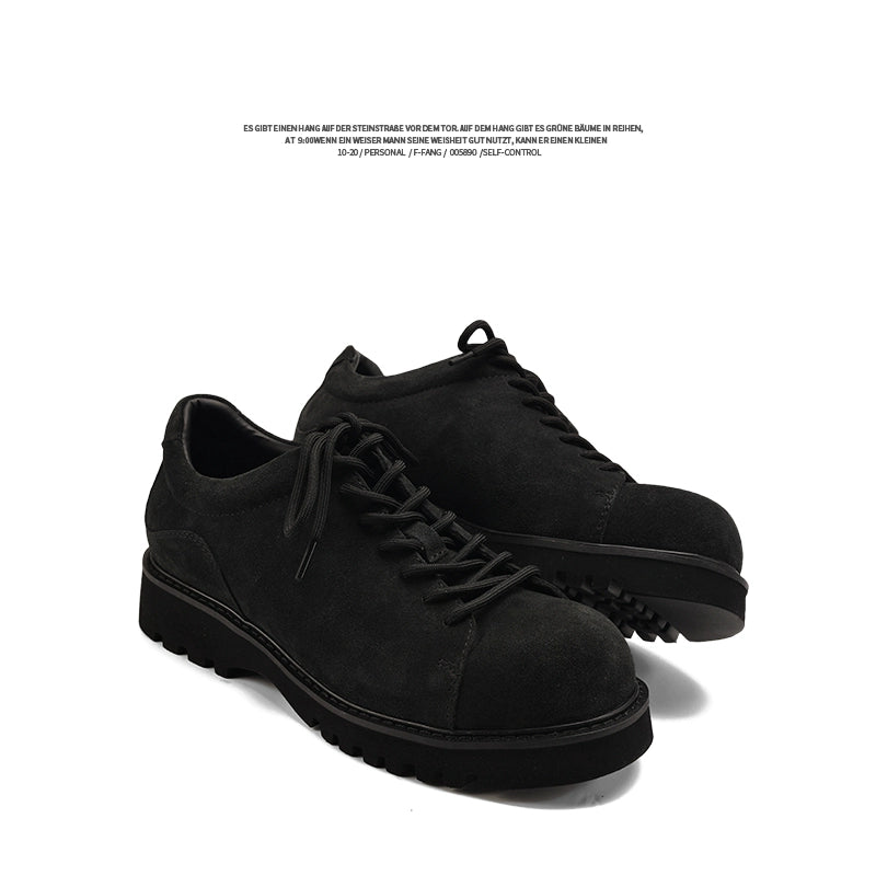 FANGSANHUO Anti-suede Thick-soled Vintage Cargo Round-toe Shoes
