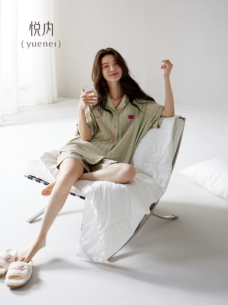 Yuenai Home Furnishing Striped Casual Suit