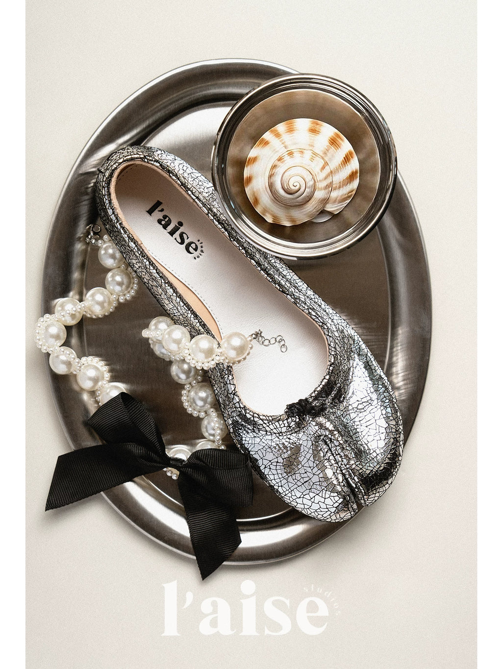 L'aise Flat-bottomed Light-mouth Split-toe Shoes