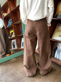 EAHO Retro Bright Line Design Star Rivet Jeans