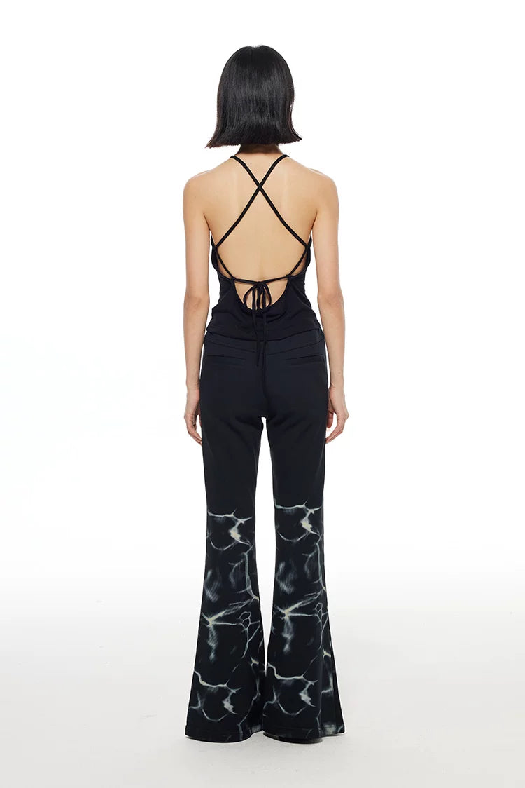 THELIGHT Flash Print Casual Micro Sweatpants