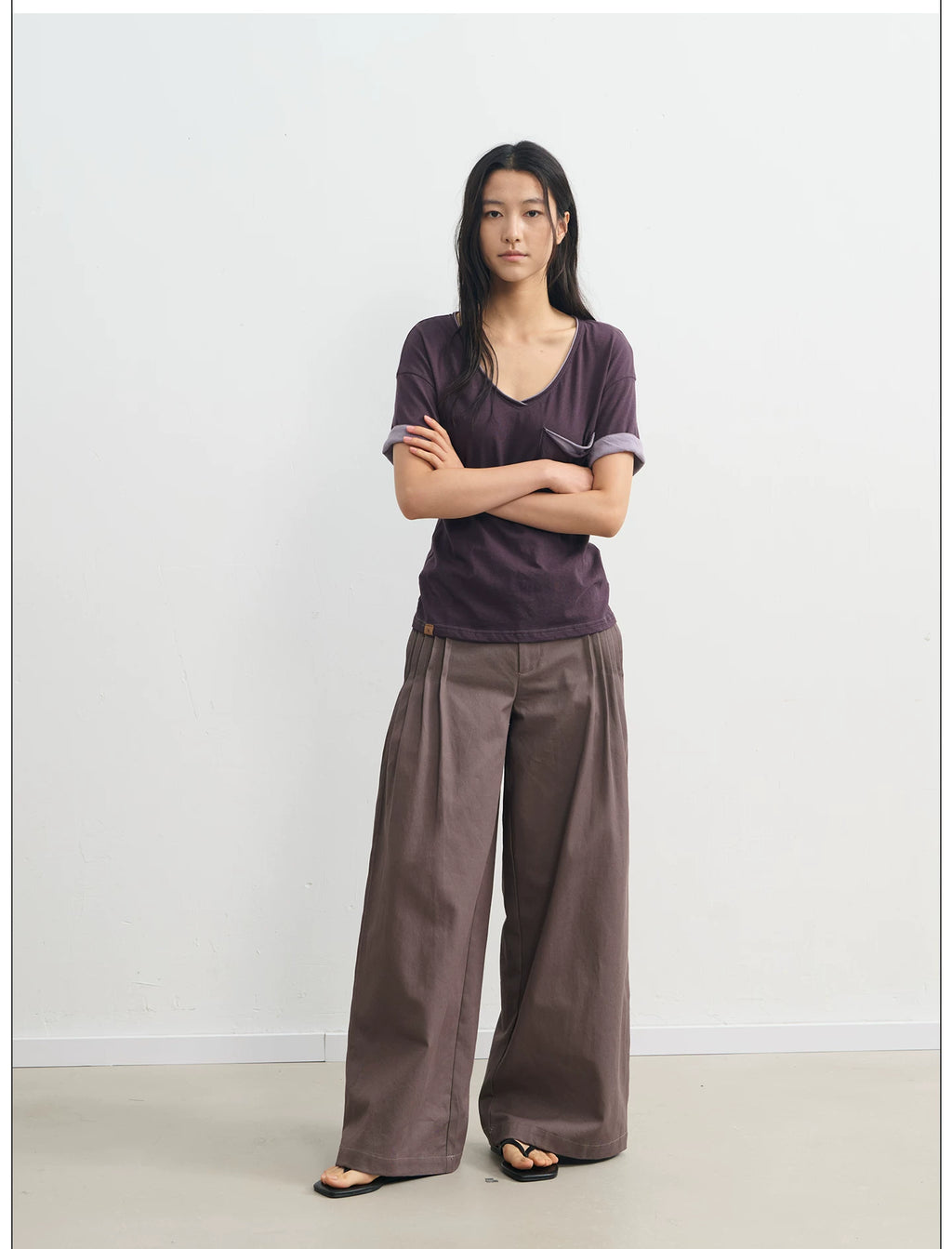LINY LIBERTY Vintage Wide-leg Slacks