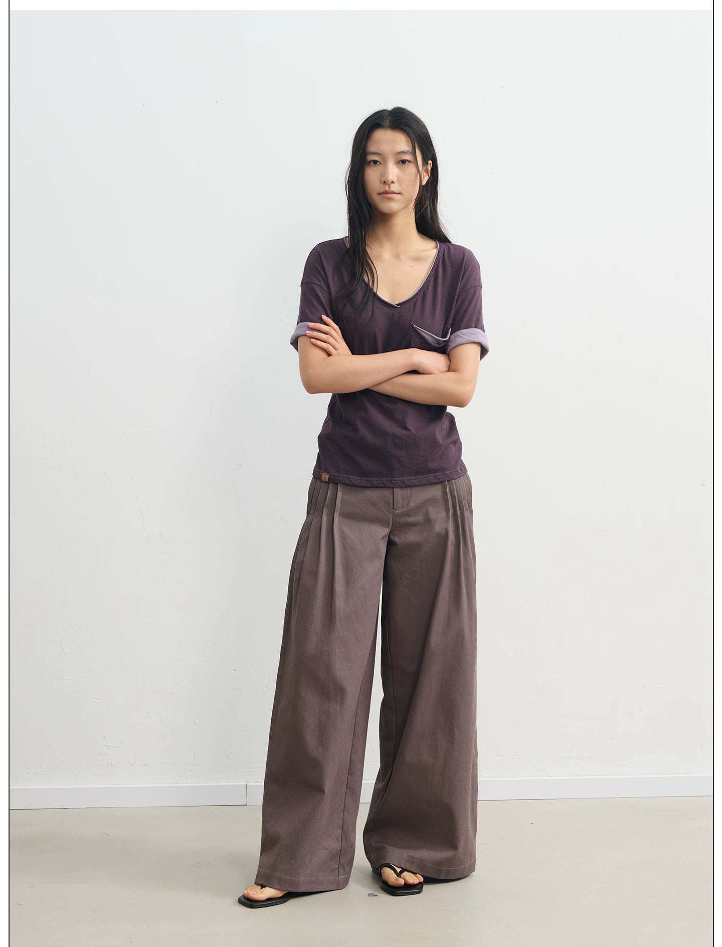 LINY LIBERTY Vintage Wide-leg Slacks