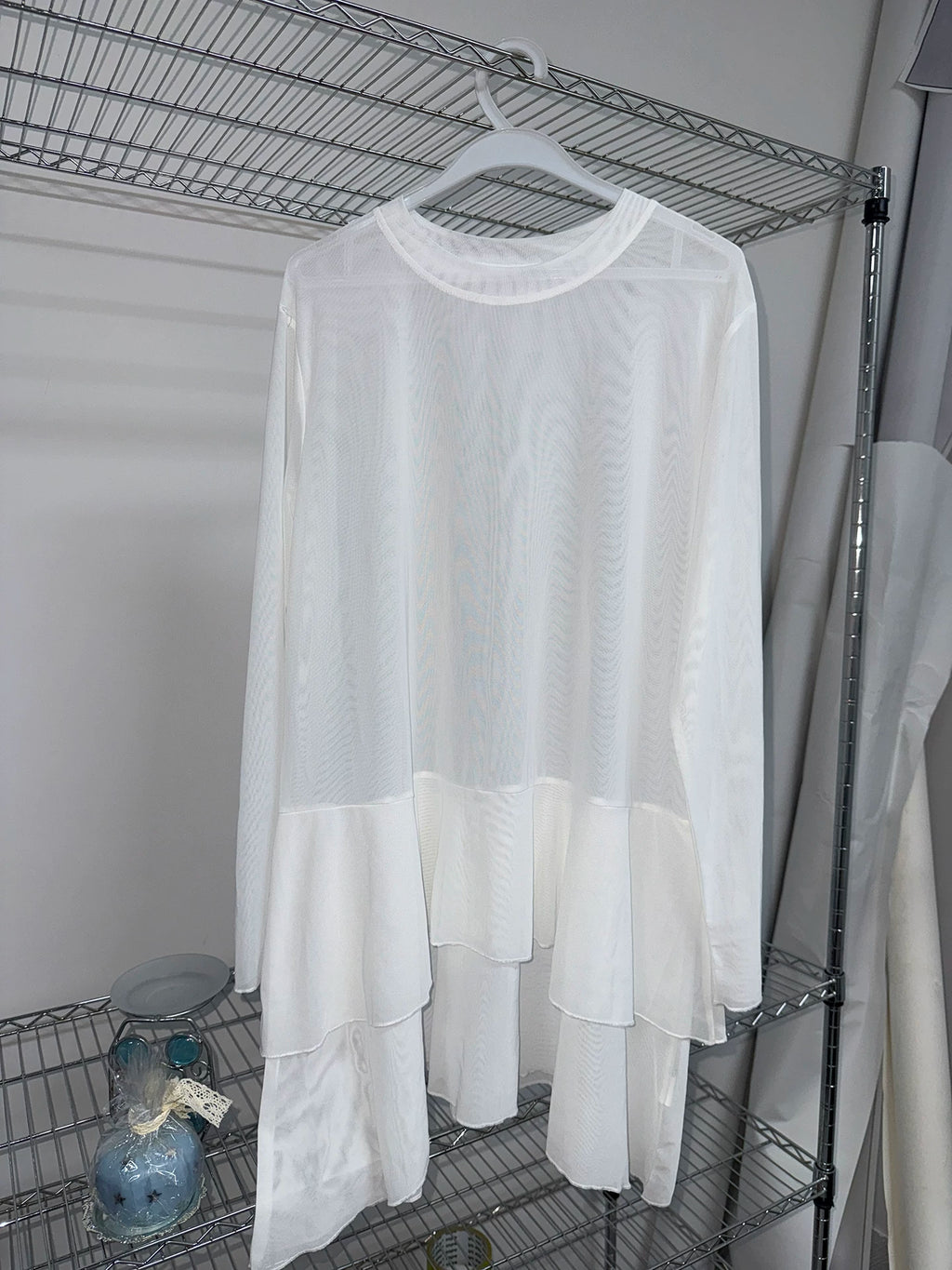 Ang:project Versatile Layered Mesh Hem Long Sleeves