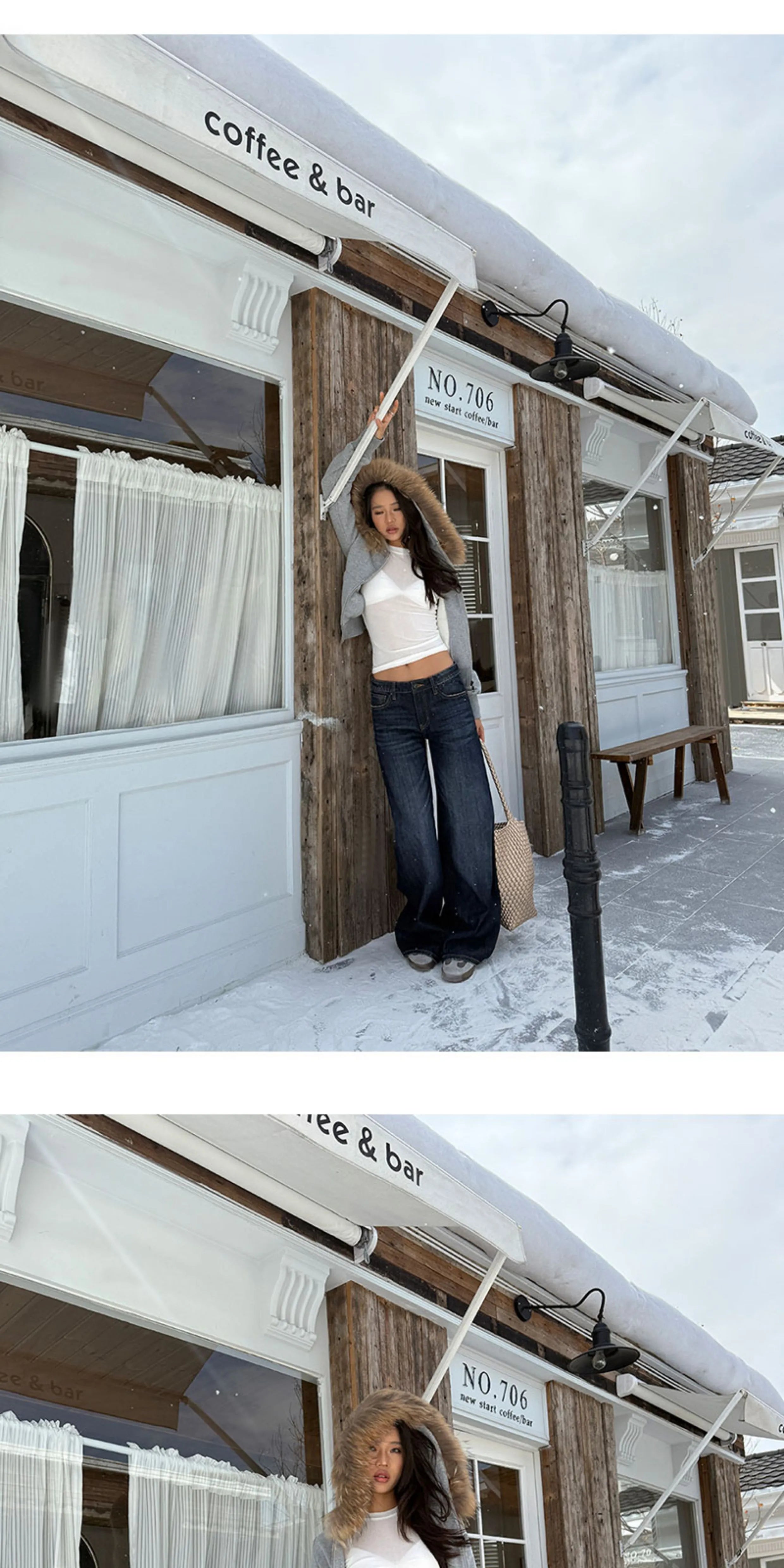 Audwyn Vintage Low Waist Skinny Washed Jeans