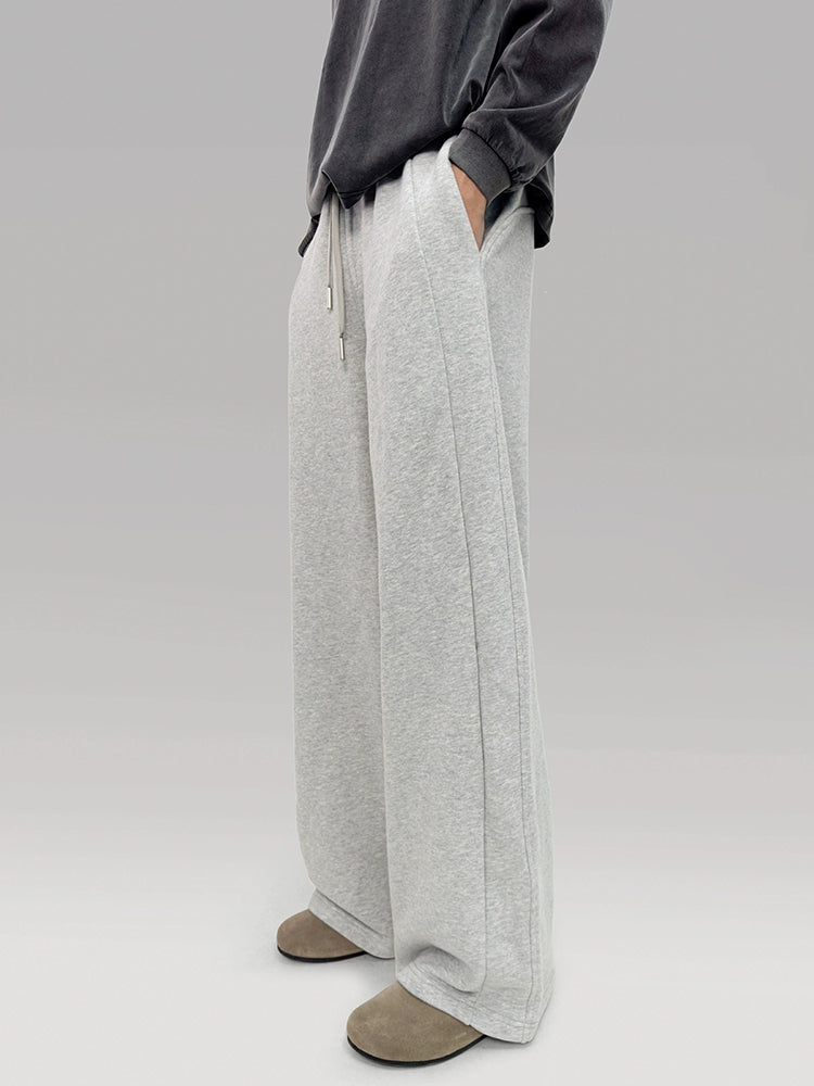 PLUS NO LOGO Scimitar Splicing Loose Wide-leg Sweatpants