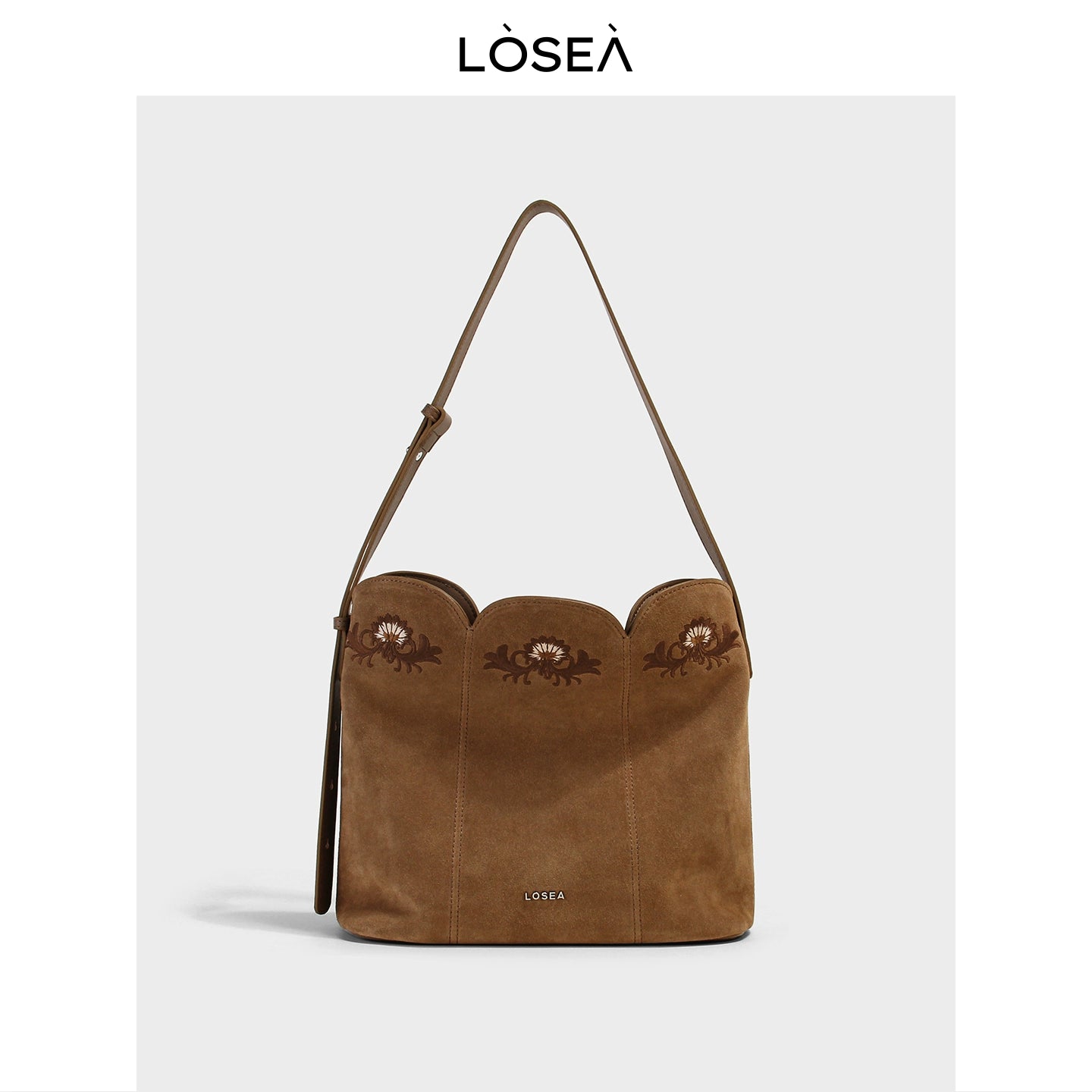 LOSEA Genuine Leather Matte Cowhide Shoulder Bag