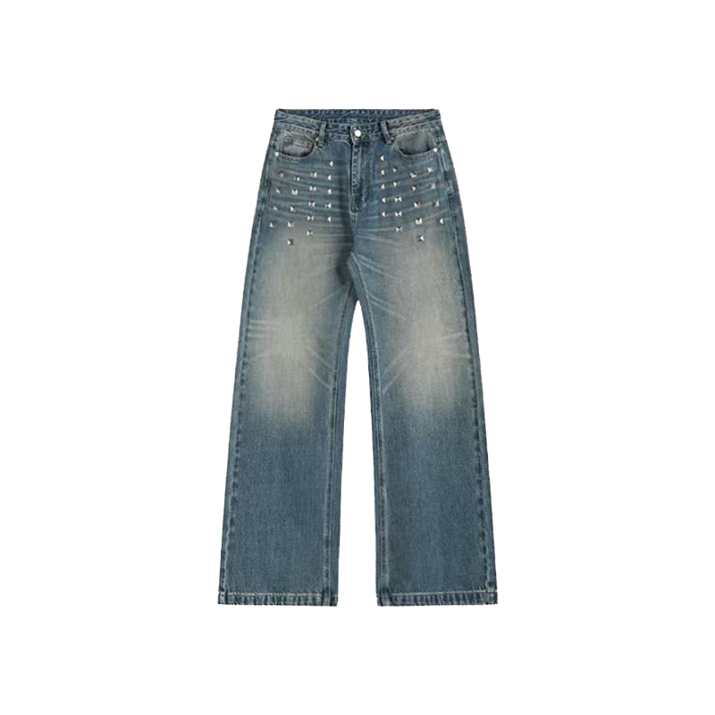 KONOOT Casual Wash Straight Loose Jeans