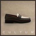 CULTUM Pure Leather Color Matching Flat Leather Shoes