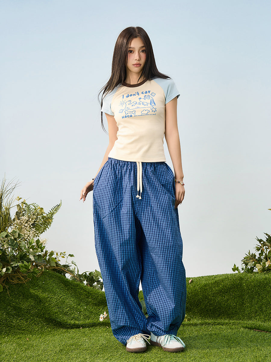 HACR Macaron Color Hand Painted Puppy Loose Tee