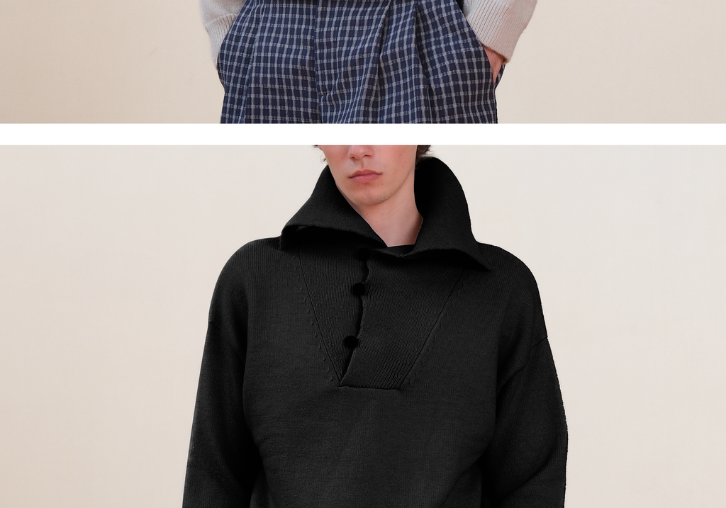 Set for Life Diagonal Turtleneck Side Buckle Knitted Sweater