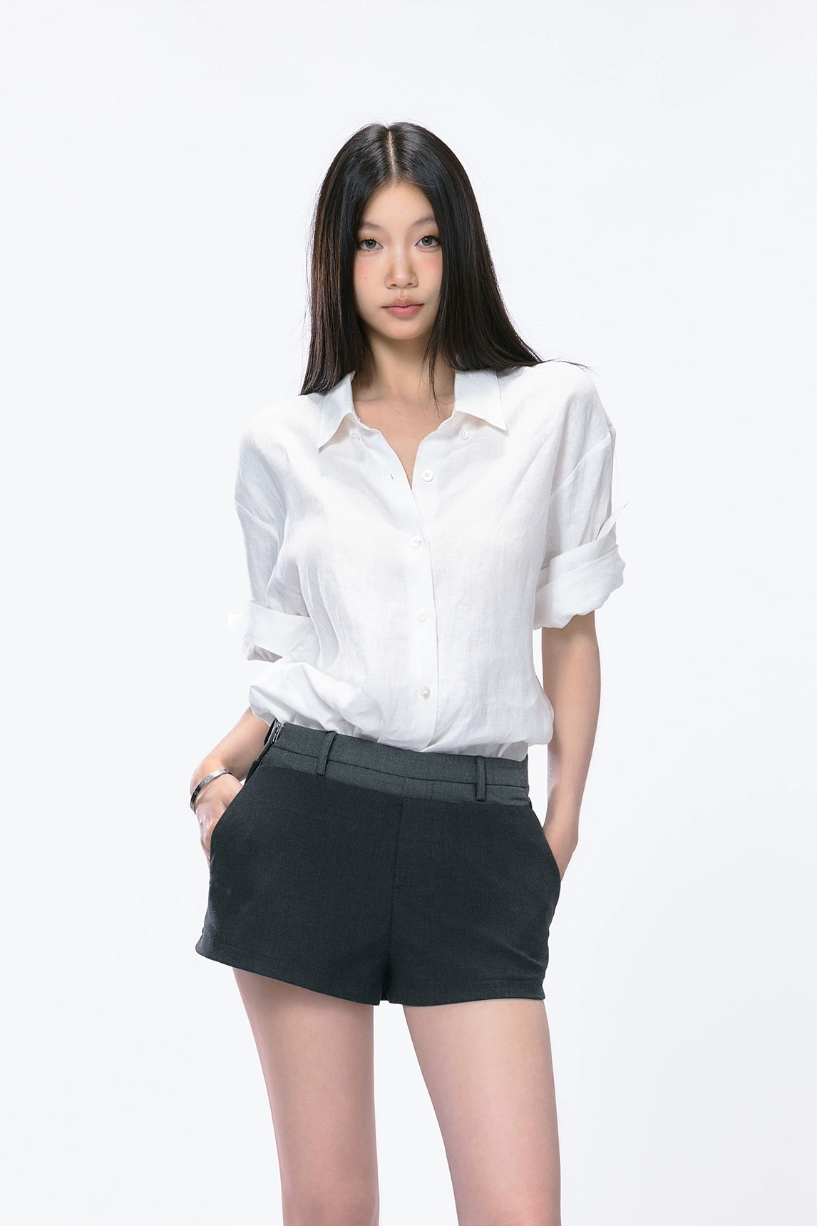 WITHMIN Loose and Slim Casual Shirt