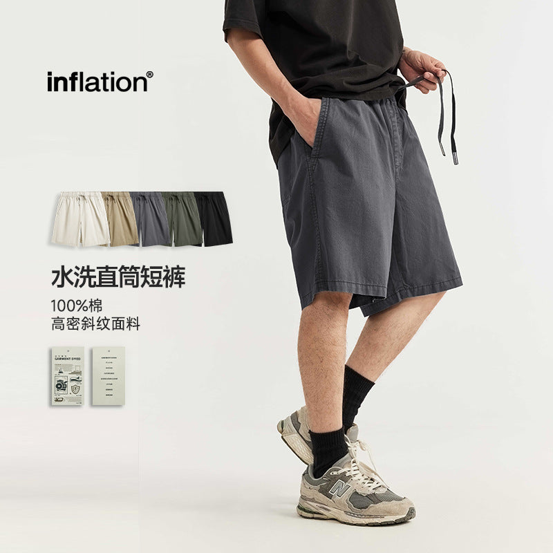 INF Washed Assute Dyed Straight Shorts