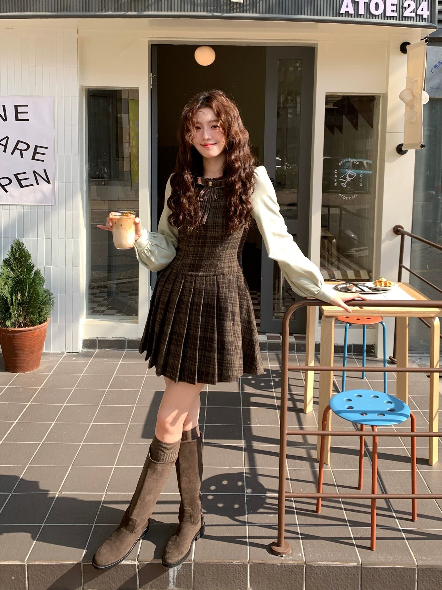 Even Fake Two Waist Dresses