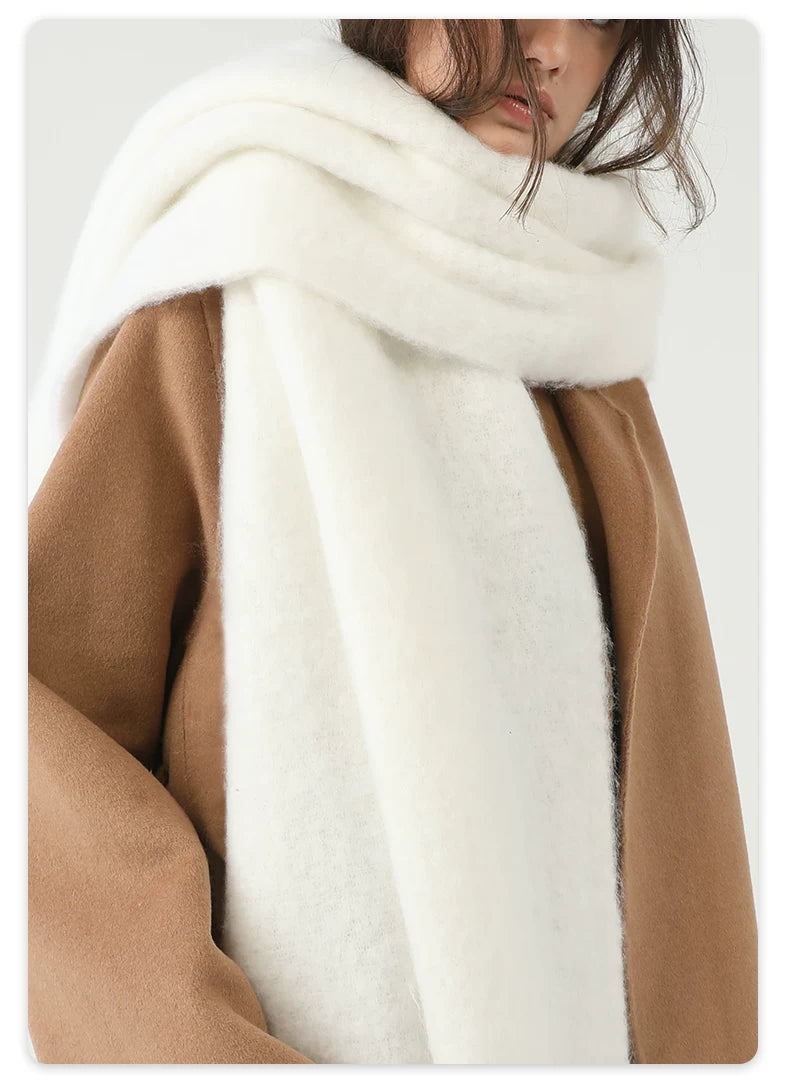 ZHENWEI Mohair Fringed Thick Big Scarf Shawl