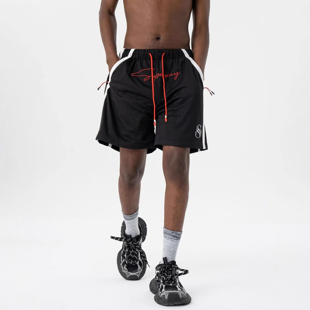 SUPER WAY Contrasting Color Splicing Casual Sweatpants