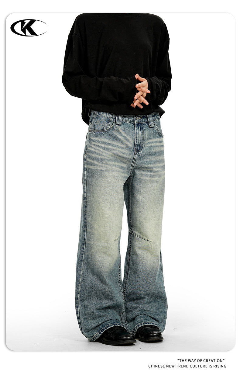 11KN Retro Straight Wide-leg Slacks