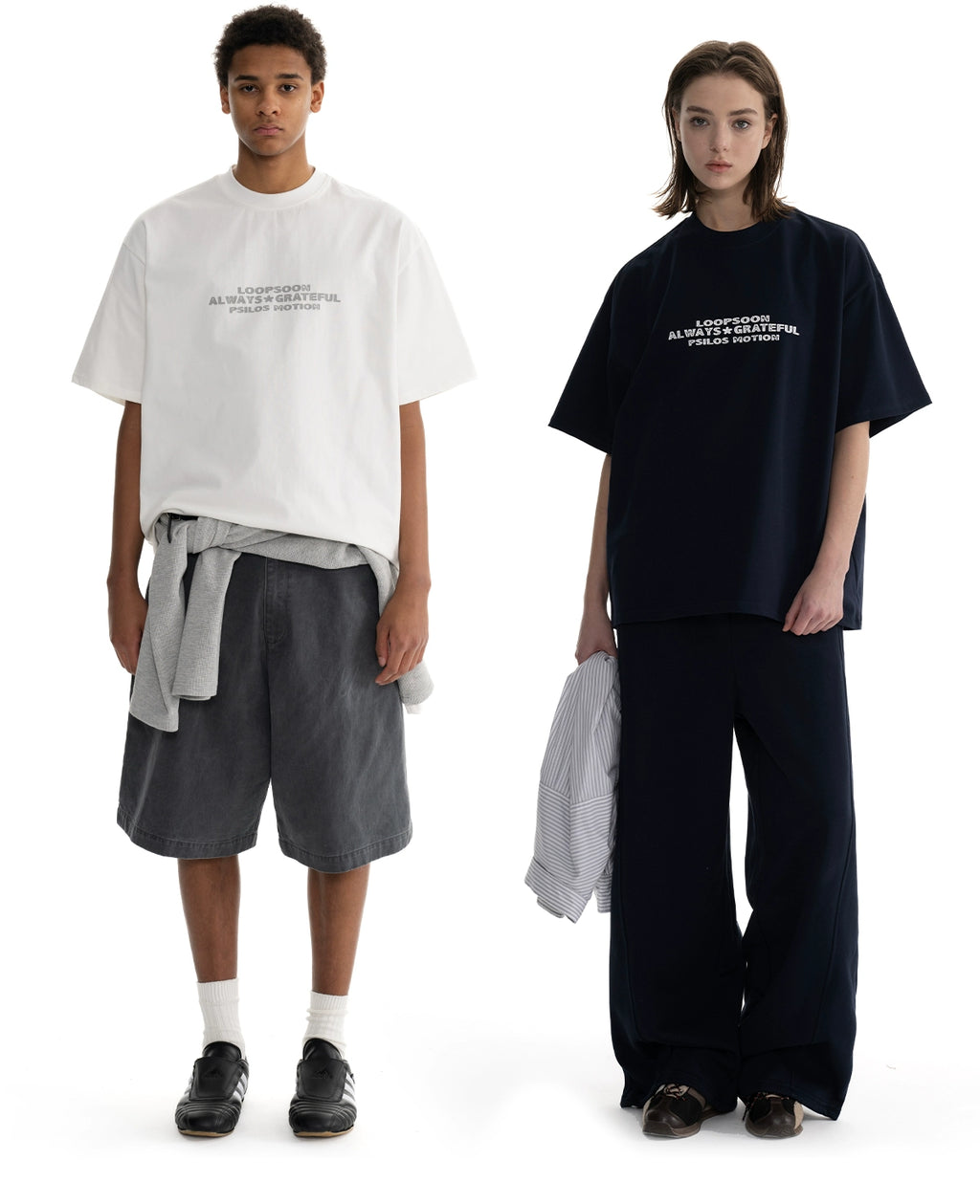 Loopsoon English Letter Print Loose Tee