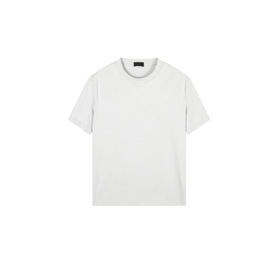 PLUS NO LOGO Retro Casual Simple Shoulder Tee