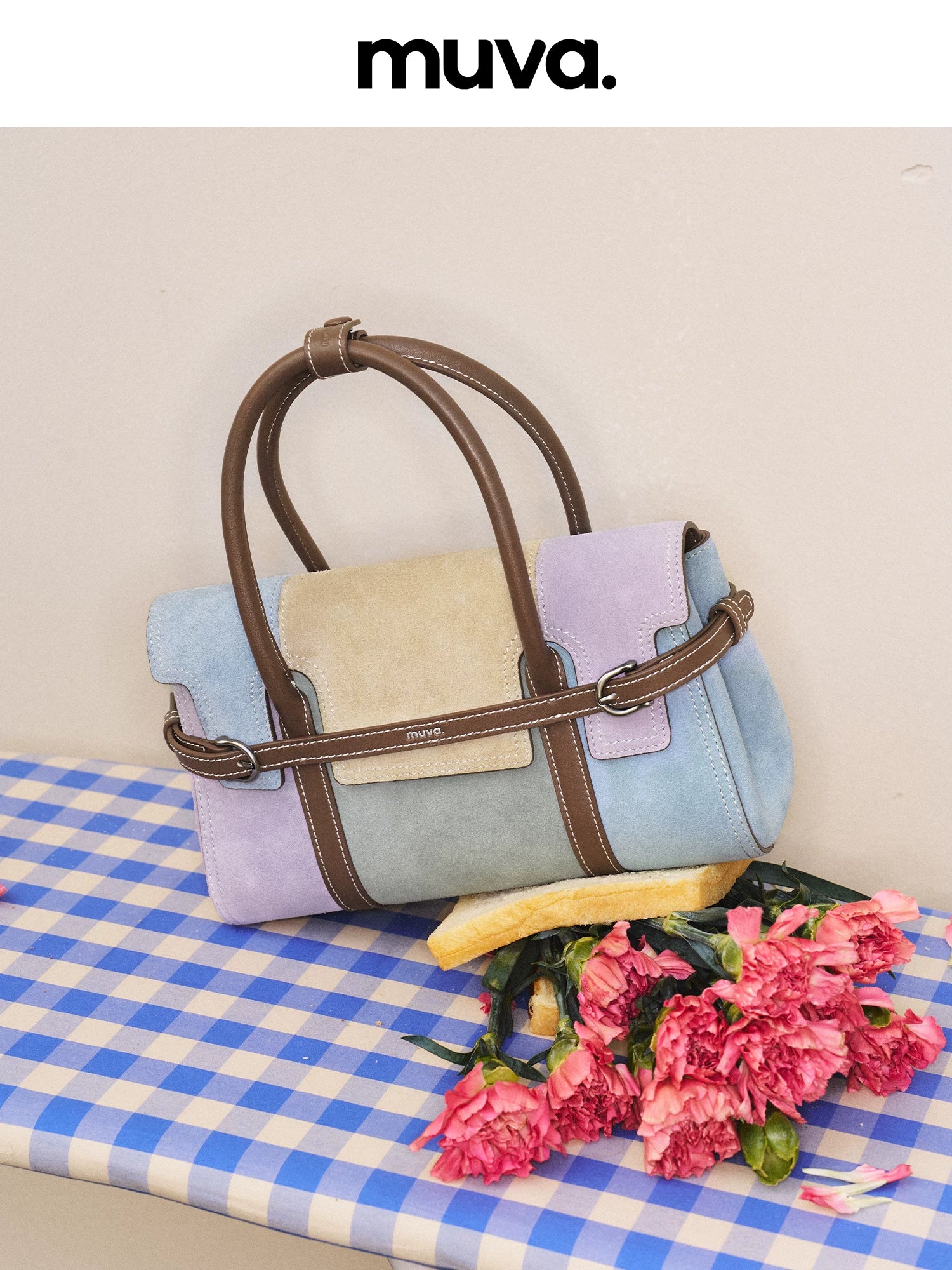 Muva Color Matching Fashion Portable Small Square Bag