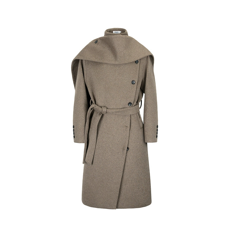 KREATE Wool Swinging Neck Scarf Woolen Coat