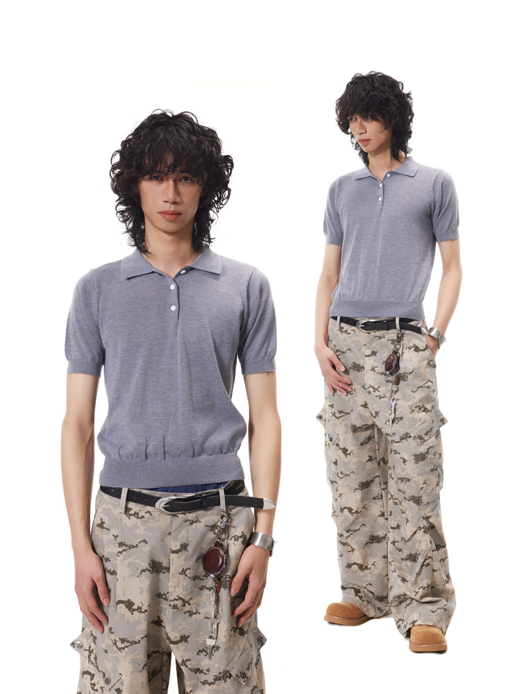 BTSG knitted polo Tee
