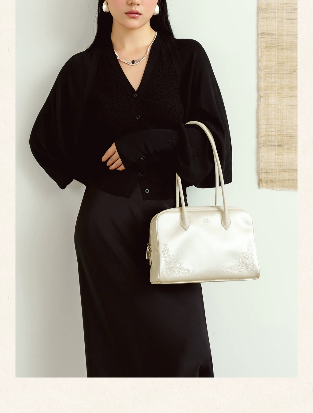 LOSEA Large Capacity First Layer Cowhide Armpit Bag