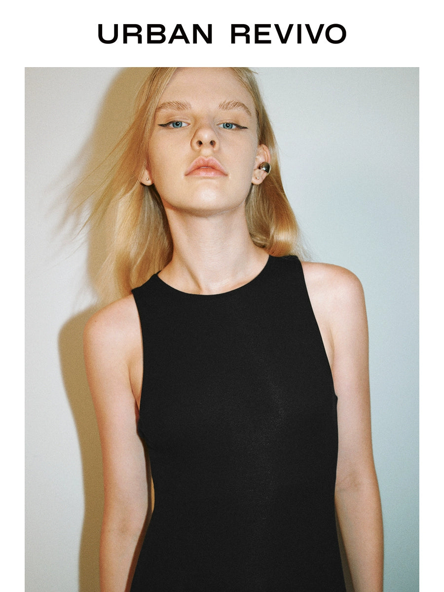 URBAN REVIVO Commuter Slim Skinny Sleeveless Dress