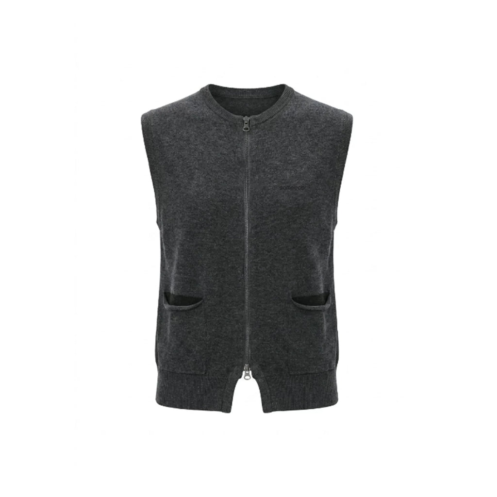 Sameuoo Embroidered Casual Woolen Vest