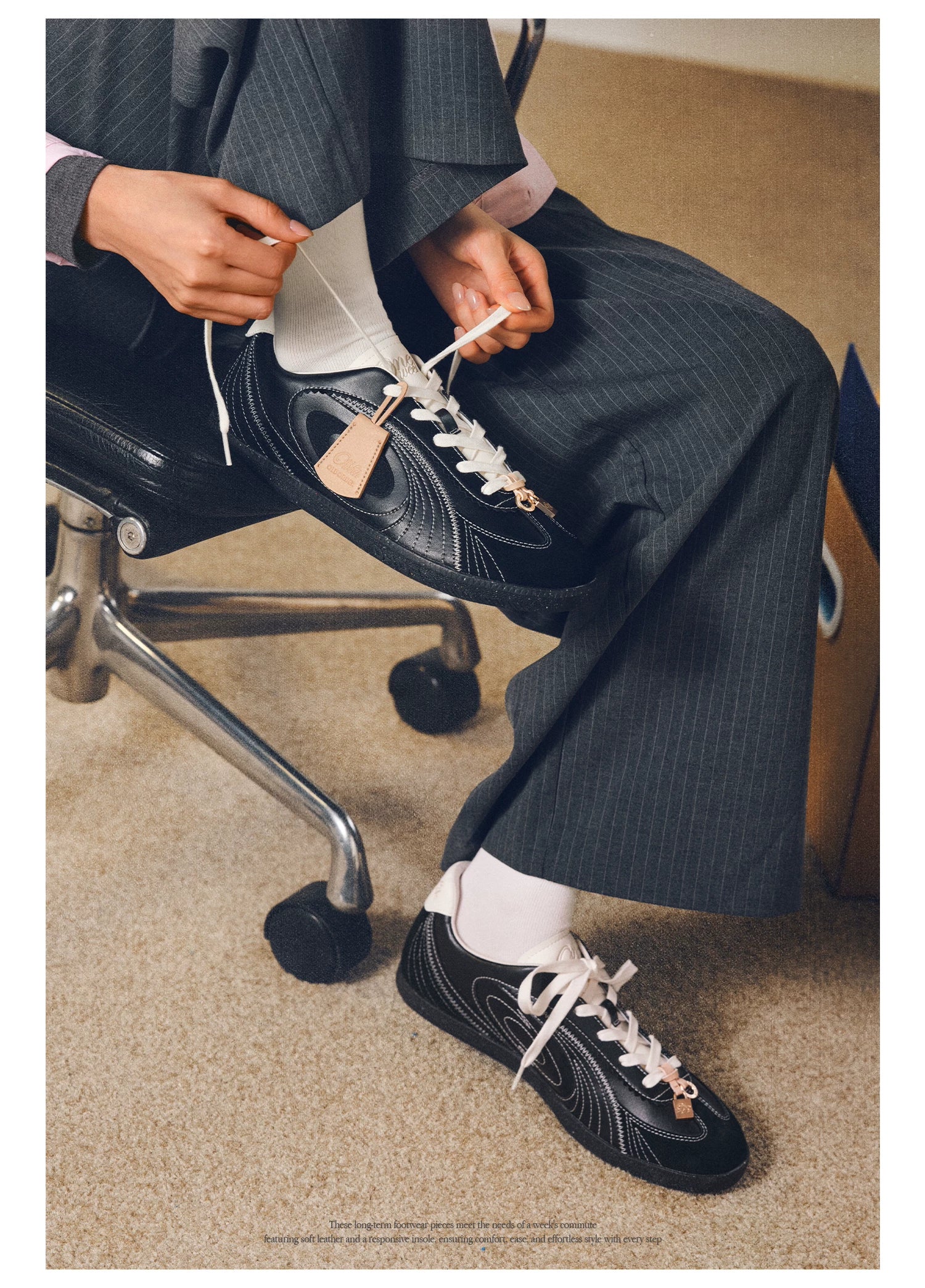OLD ORDER Leather Retro Training Sneaker