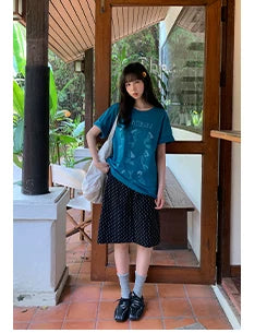 KANO Mermaid Print Crew Neck Tee