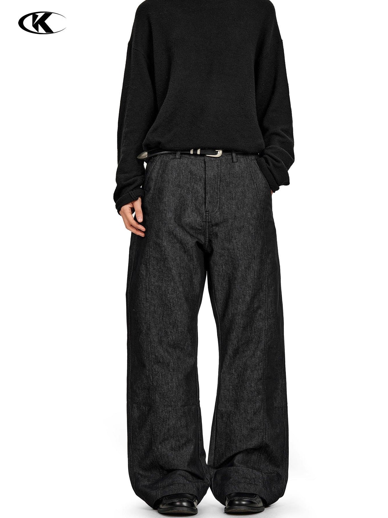 11KN Retro Straight Slim-fitting Casual Pants