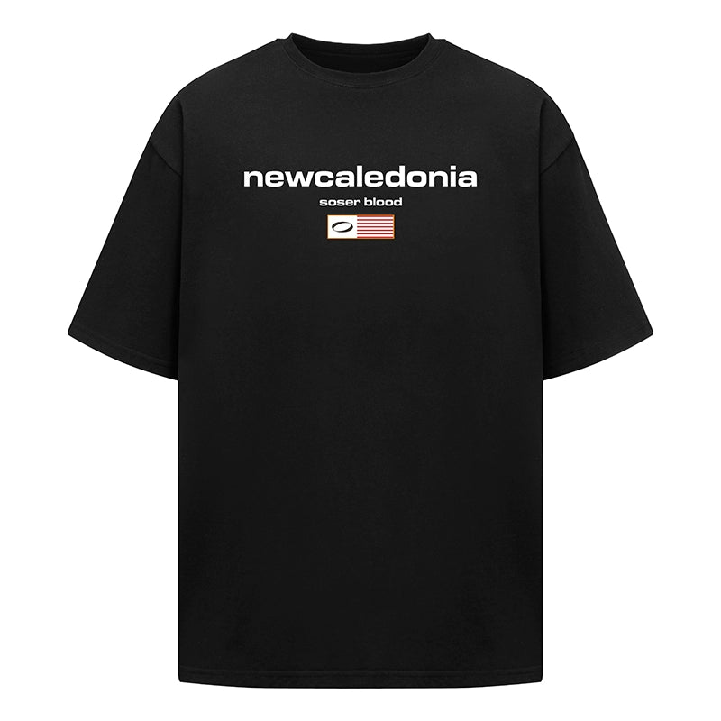 SOSER Retro Guochao Flag Letter Logo Tee