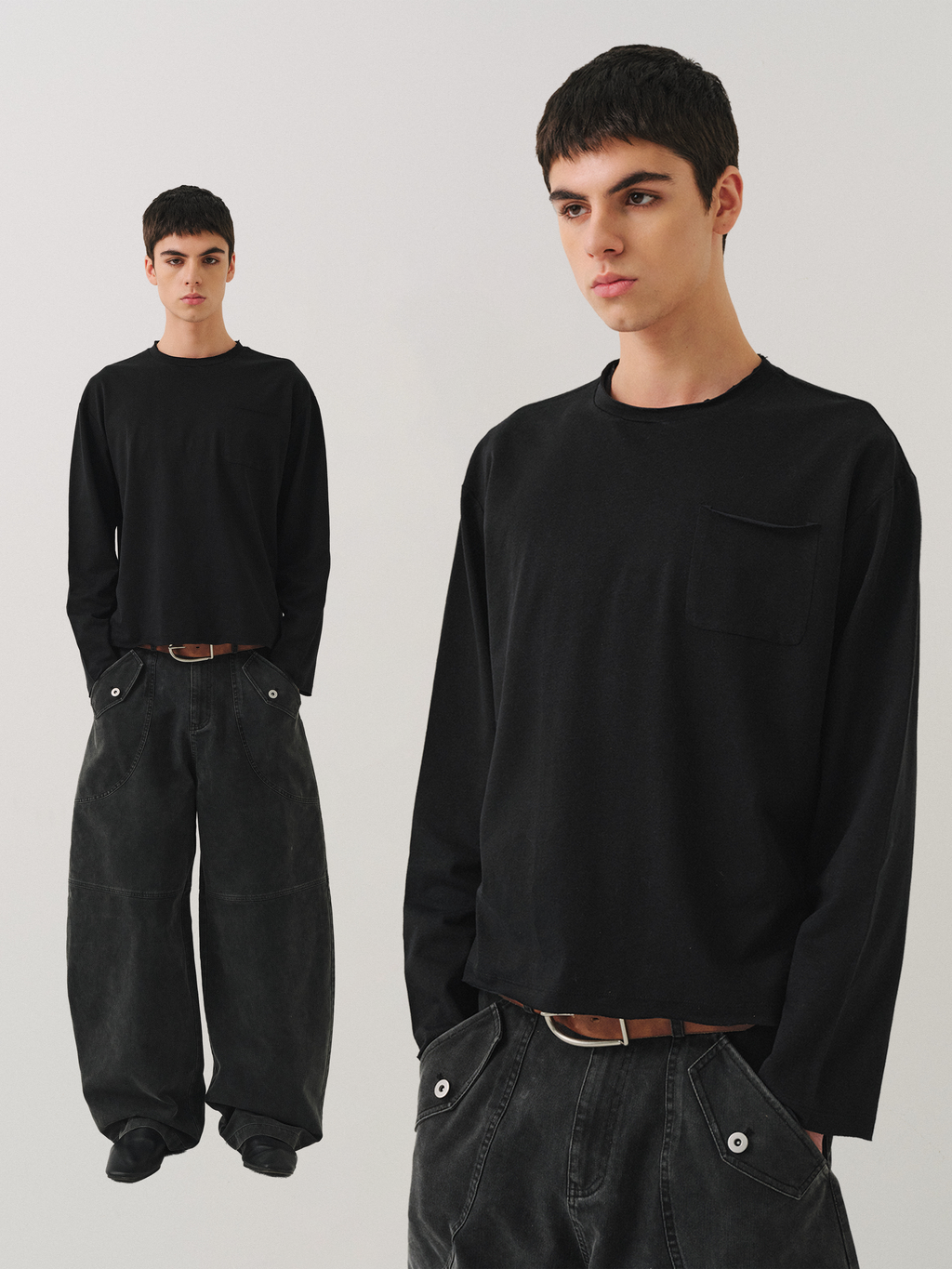 VLABMADE Fine Tencel Linen Cotton Blend Long Sleeve Base