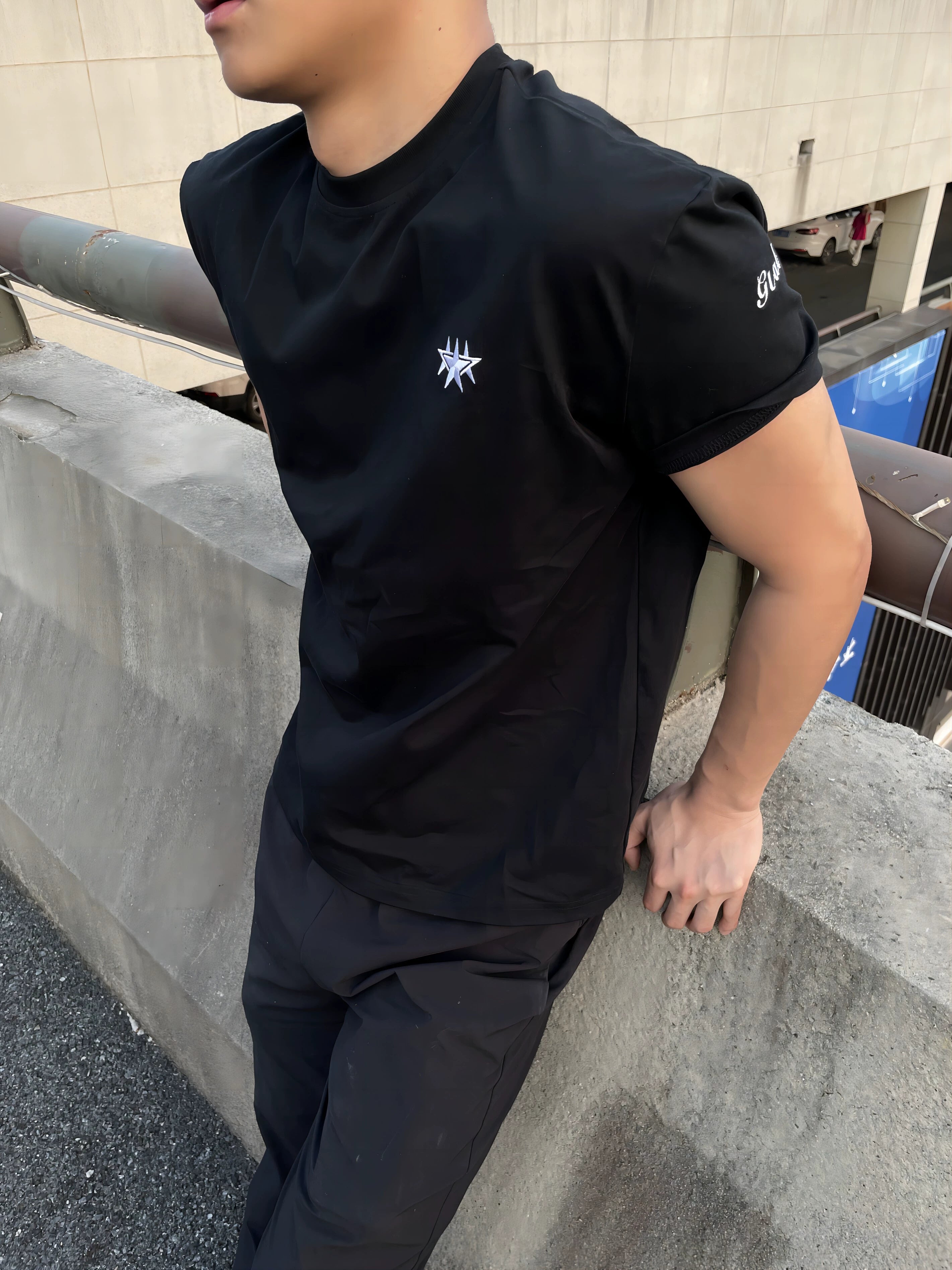 GTAL American Star Embroidery Small Neckline Tee