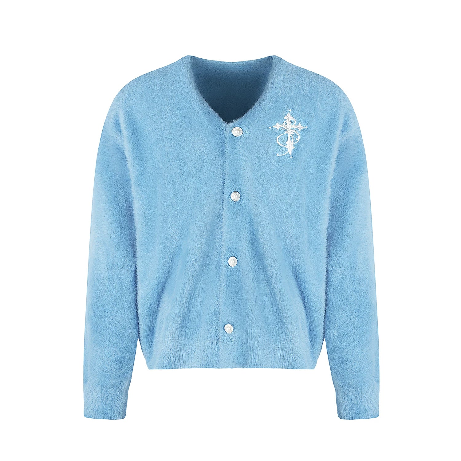 STK Imitation Mink Pearl Wool Cardigan