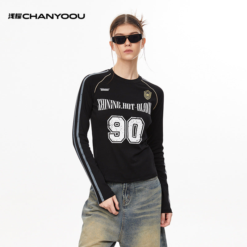 CHANYOOU Retro Three-bar Front Shoulder Short Long Sleeve