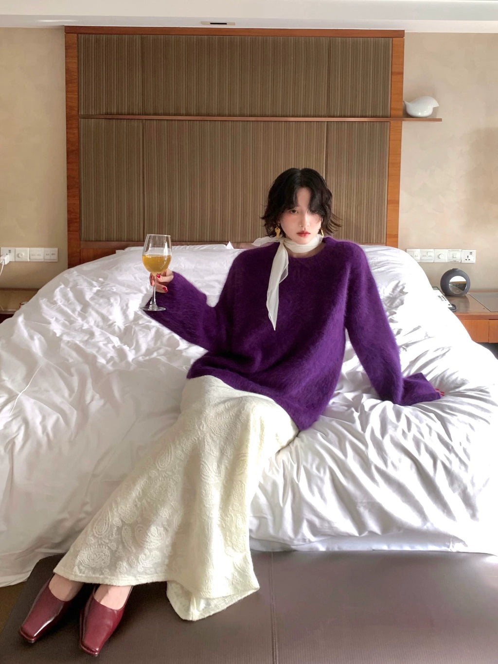 KELIFAN Elegant Vintage Lace Long Skirt