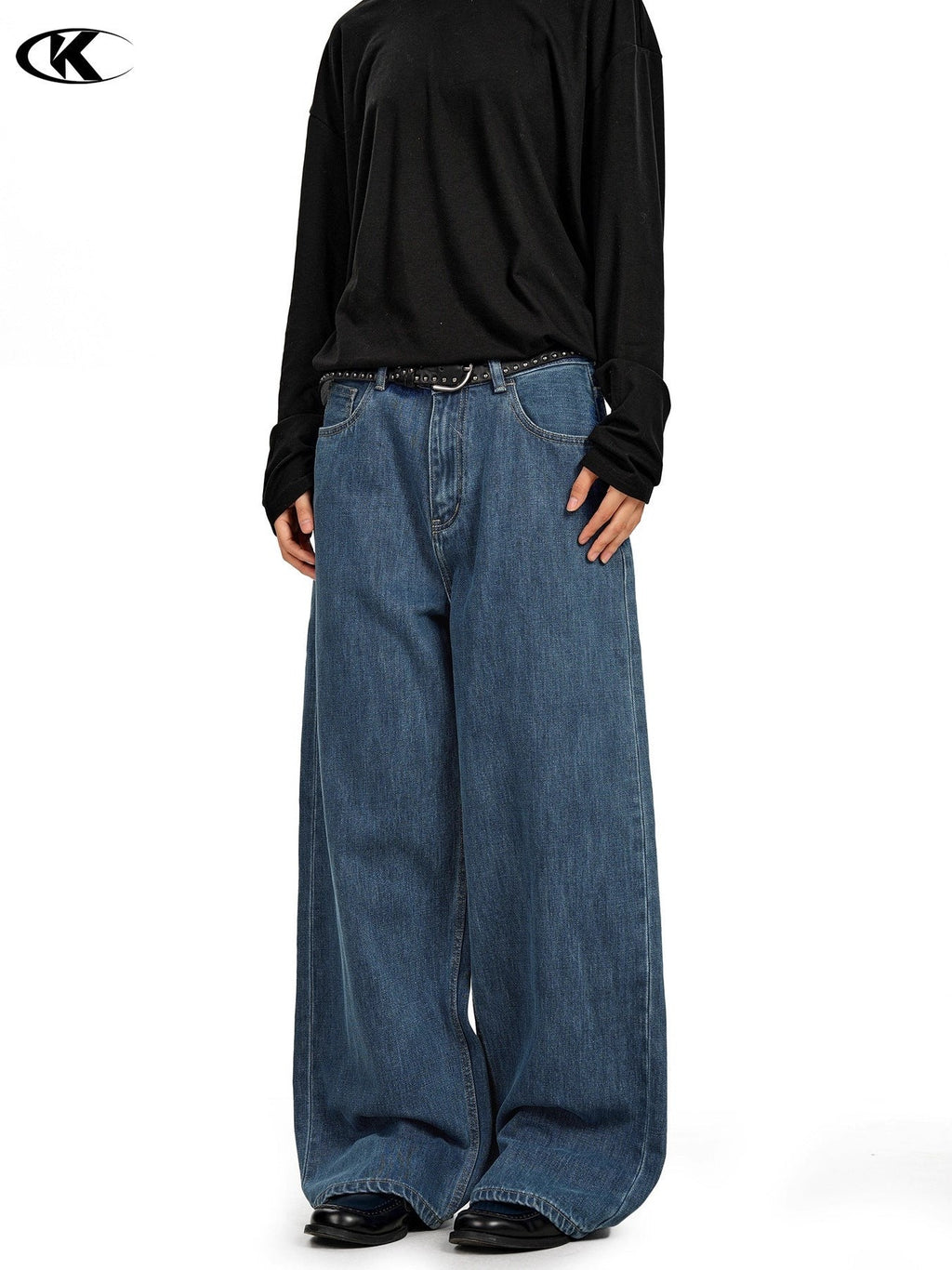 11KN Retro Straight Casual Floor Mopping Trousers