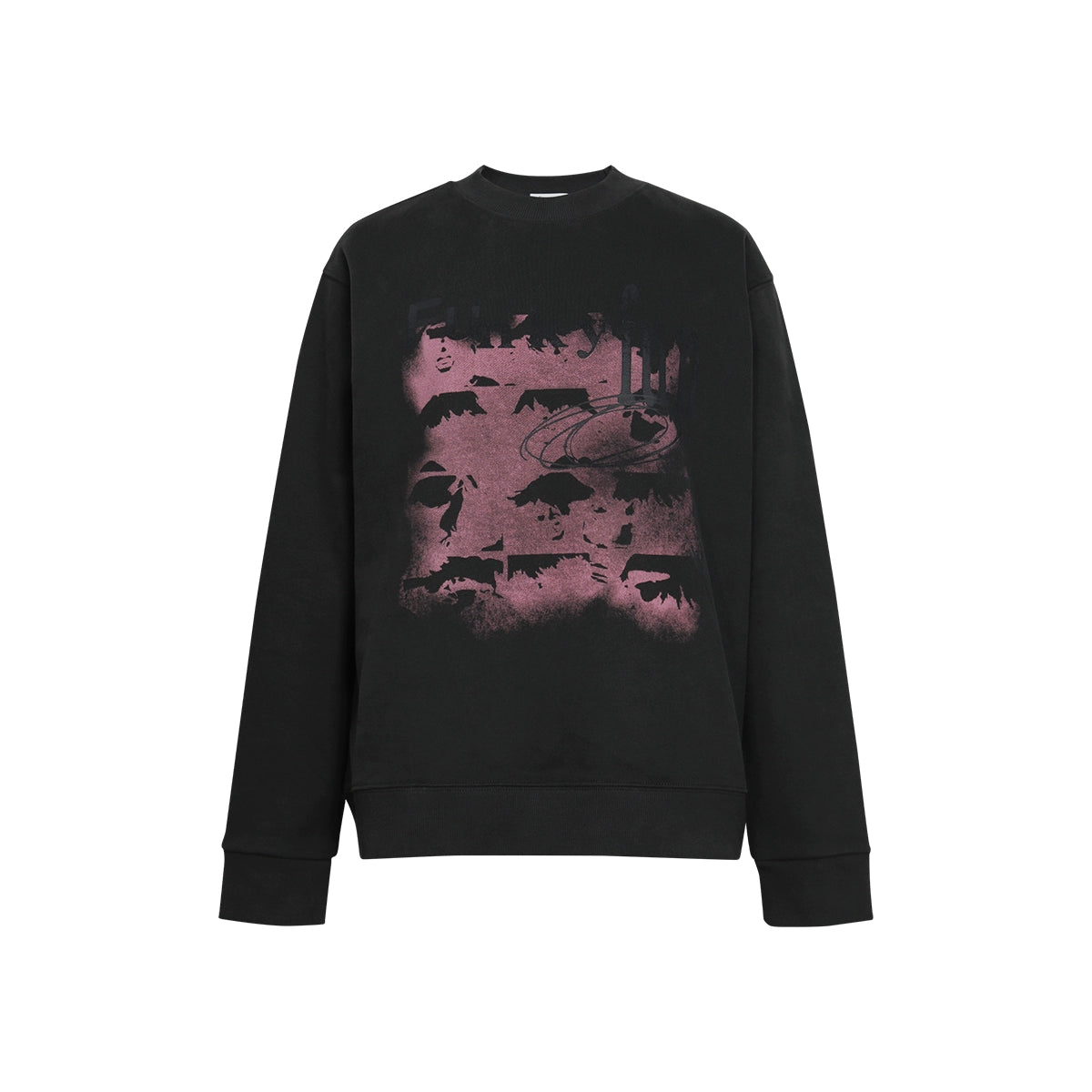 FUNKYFUN Mottled Old Printed Loose Sweater