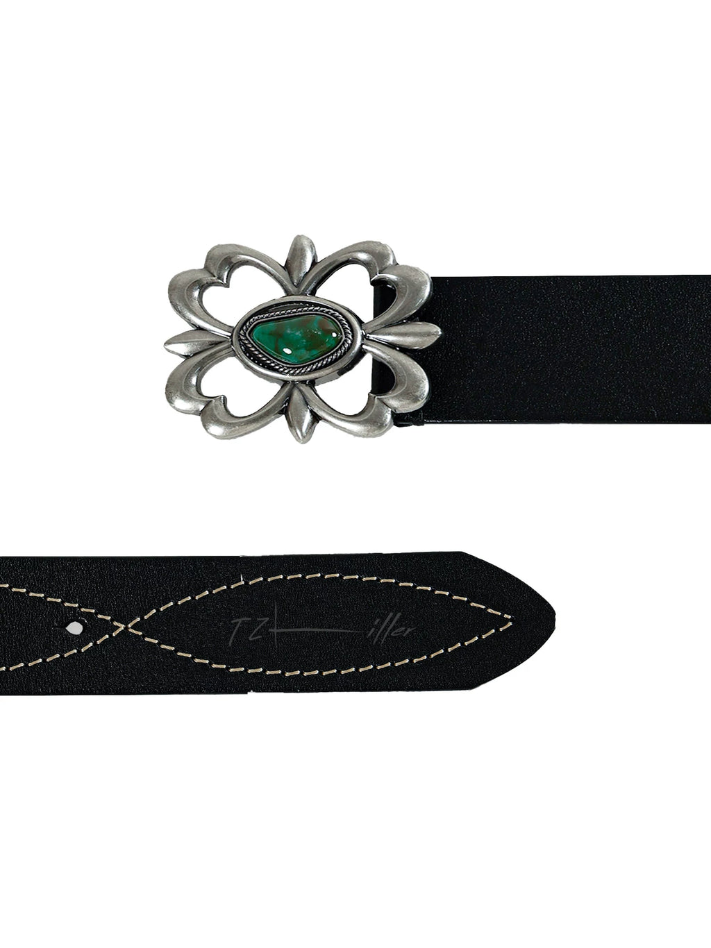 TZ killer Genuine Leather Belt with Visible Stitching