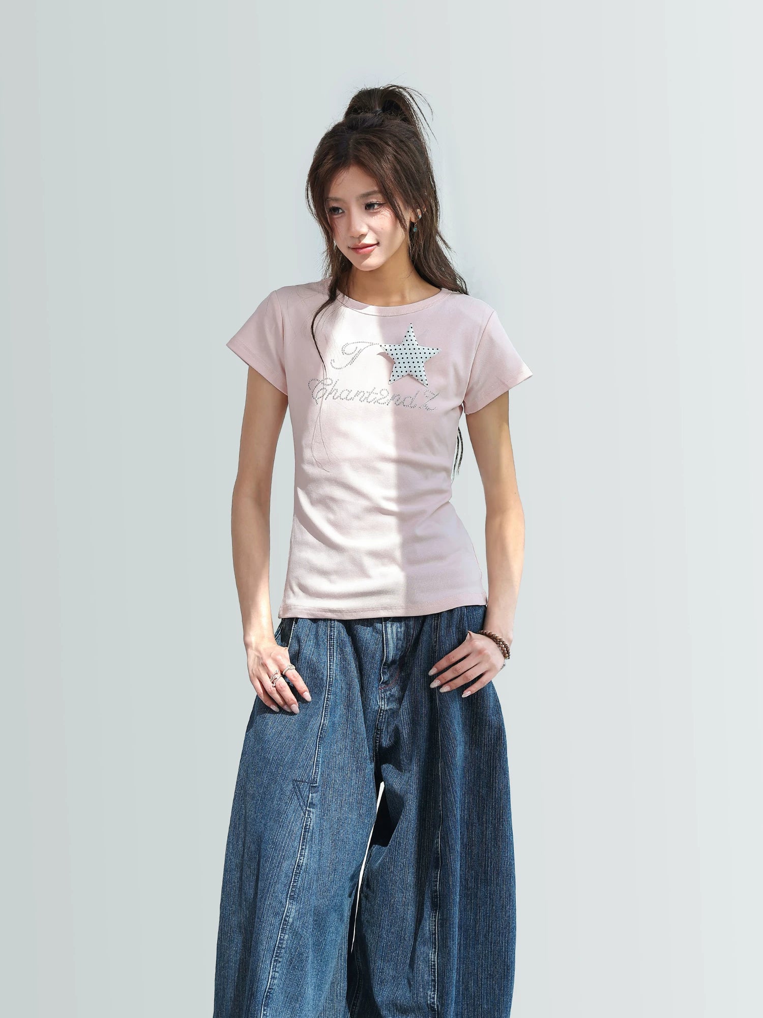 CHANT2nd Star Hot Diamond Front Shoulder Tee