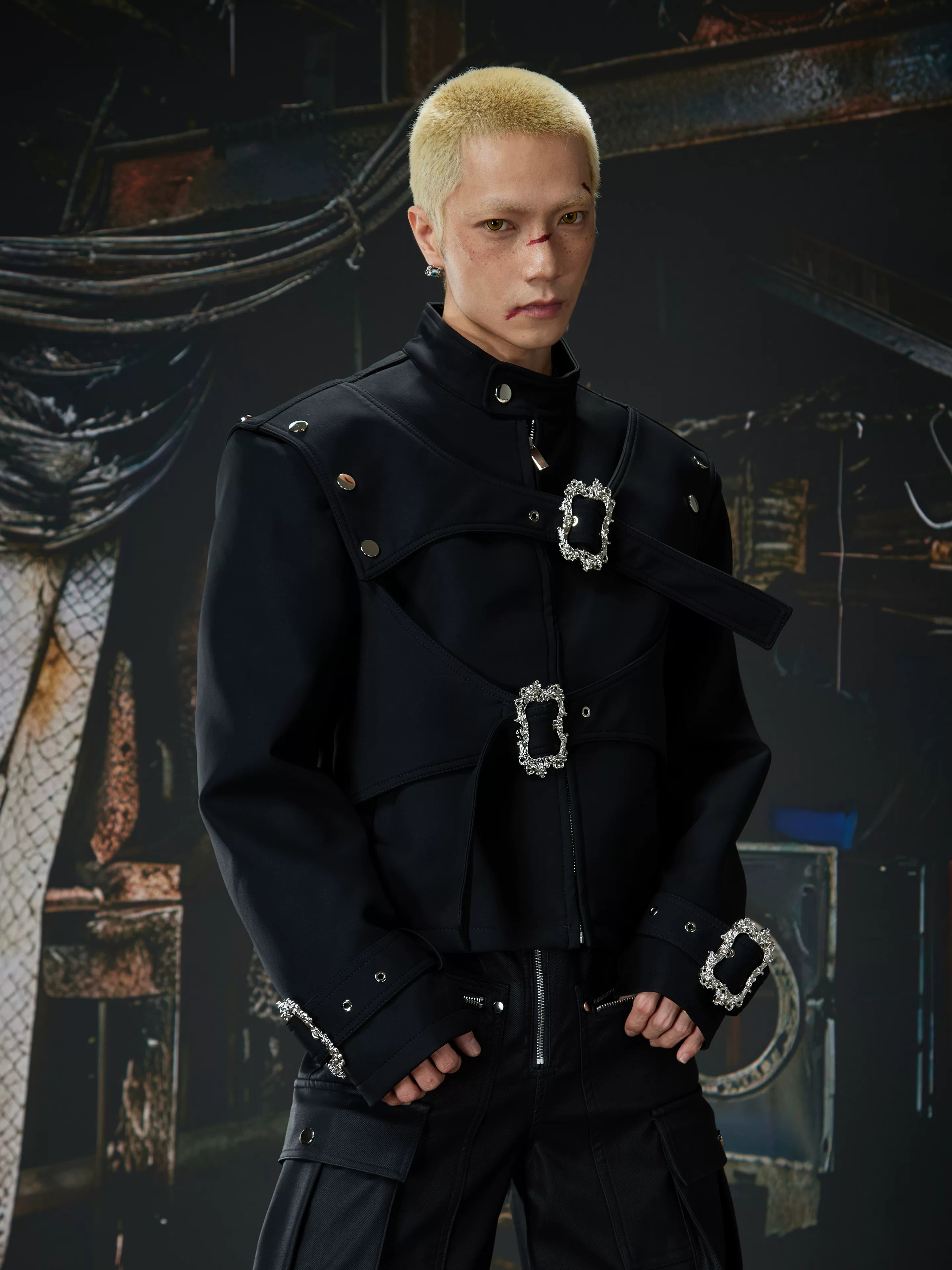 NUndeFineD Premium Sense Diablo Niche Short Leather Jacket