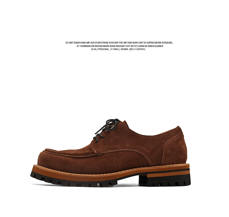 FANGSANHUO Retro Heightening Suede Casual Shoes