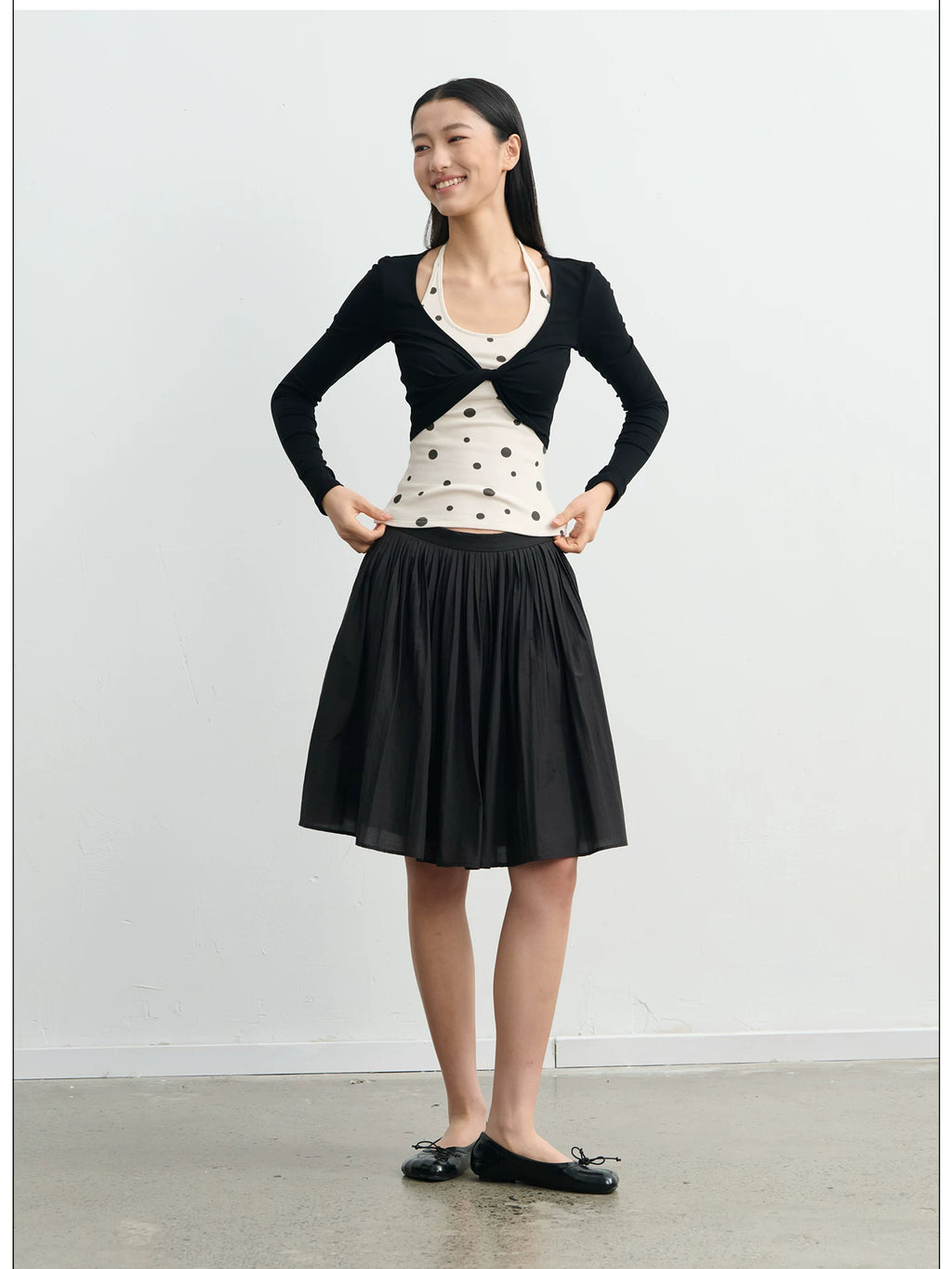 LINY LIBERTY Organ Pleated Skirt