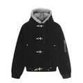 BLACKENERGY Retro Fur Collar Hooded Thickened Cotton Jacket