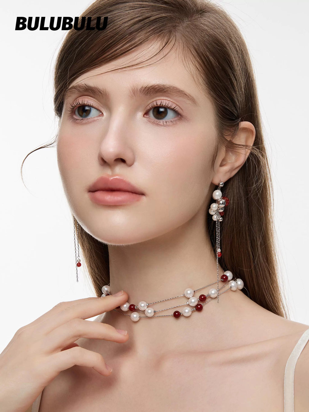 BULUBULU Agate Beaded Stud Earrings