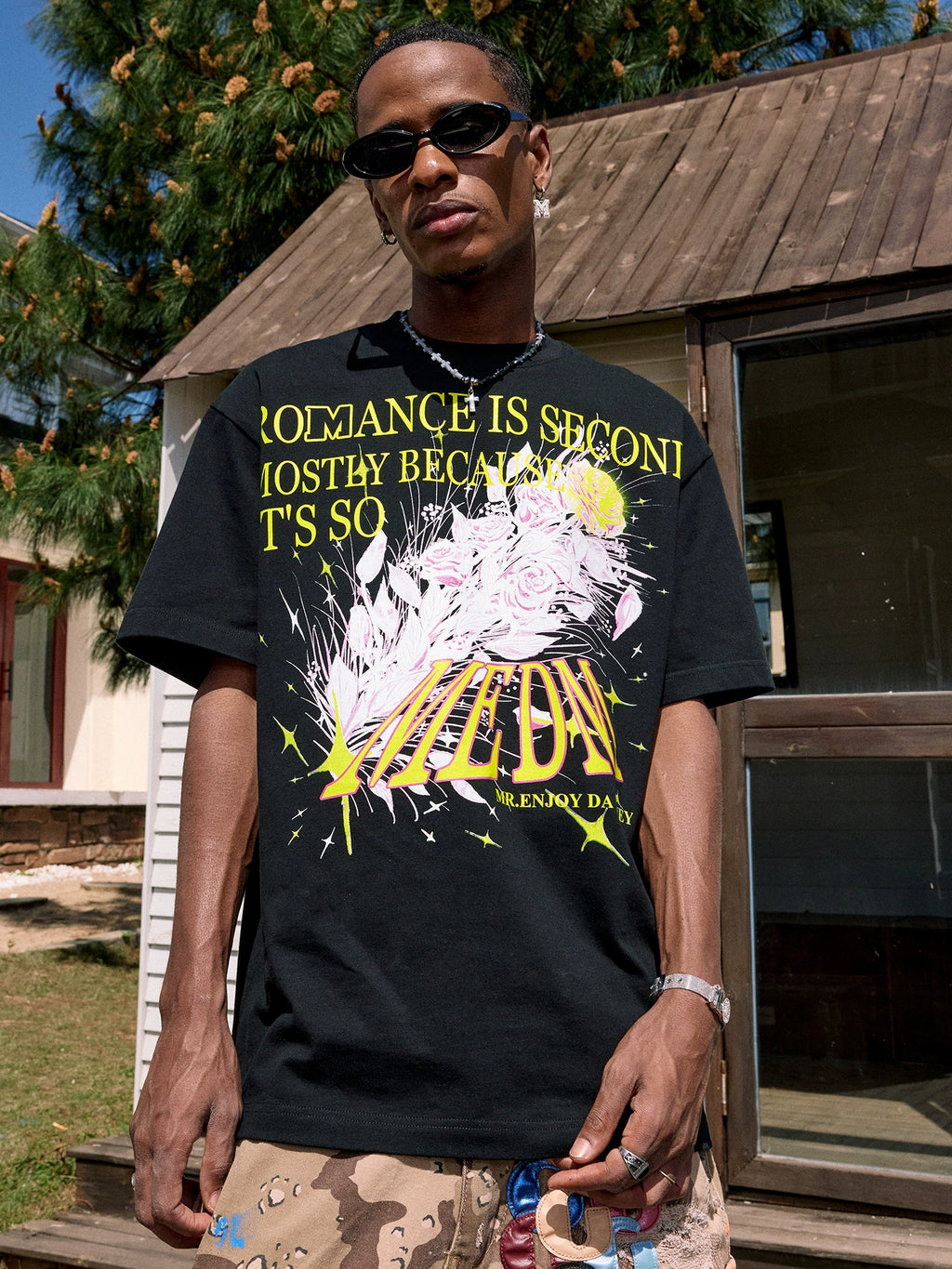 MEDM Crystal Rose Loose Tee