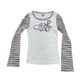 DETW Polka Dot Digital Printing Stripe Splicing Long Sleeve