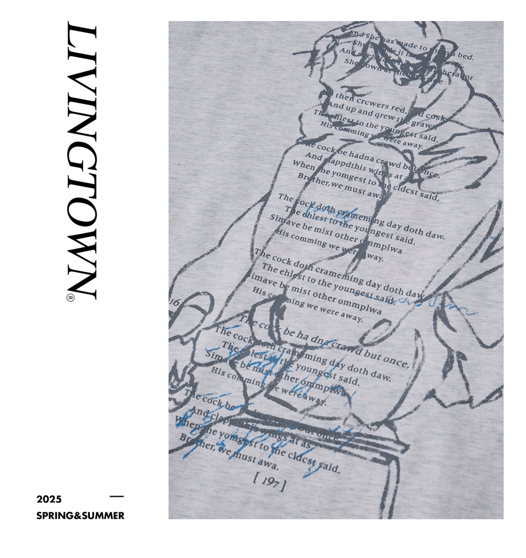 LIVINGTOWN Japanese Leisure Commuter Versatile Tee